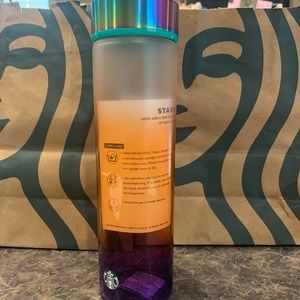 Starbucks glass ombré water bottle